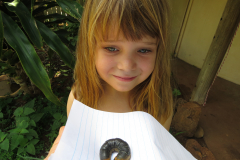 Children are fascinated by nature – a pupa of a butterfly.